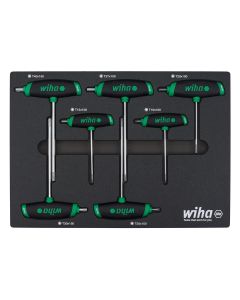 WIH36489 image(2) - WIHA Tools 7 Piece SoftGrip Dual Drive Torx T-Handle Tray Set