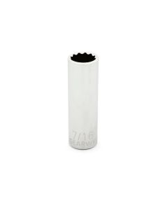 KDT80227 image(0) - GearWrench 1/4 Inch Drive 12 Point Deep SAE Socket 7/16 Inch