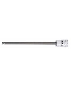 KDT80438 image(1) - GearWrench 3/8 Inch Drive Long Ball End Hex Bit SAE Socket 1/4 Inch