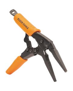 KLE38612 image(0) - Klein Tools Long Nose Locking Pliers, 9-Inch