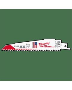 MLW48-01-7021 image(0) - Milwaukee Tool 6" 5 TPI The AX Demolition Wood Cutting Sawzall Blade Bulk 100