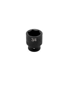 VIMIMP634 image(0) - VIM TOOLS 3/4 Inch X 3/8 Inch Drive SAE Cr-Mo Impact Socket - Shallow
