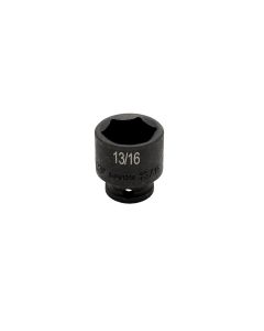 VIMIMP61316 image(0) - VIM TOOLS 13/16 Inch X 3/8 Inch Drive SAE Cr-Mo Impact Socket - Shallow
