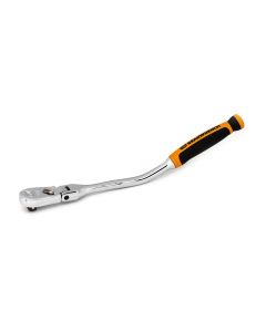 KDT81213T image(0) - GEARWRENCH 3/8 Inch Drive 90-Tooth Dual Material Offset Flex Head Teardrop Ratchet 12-1/4 Inch
