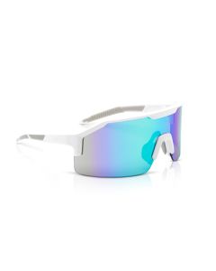 JCK60007 image(0) - Jackson Safety Safety Glasses - MAXVIEW+ Series - Blue/Green Mirror Lens - White Frame - Hardcoat Anti-Scratch