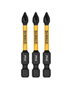 DWTDWAF2PH1IR3 image(0) - DEWALT 2.25In Phillips #1 Flextorq 3Pk
