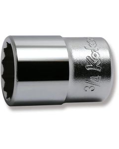 KKN4405A-3-4 image(0) - Ko-ken USA 4405A-3/4 1/2 Square Drive Socket 3/4 12 Point Length 38 mm