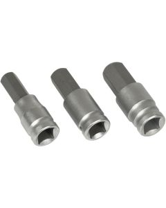 WLMW86023 image(0) - Wilmar Corp. / Performance Tool 3 Piece Large Hex Bit Socket Set