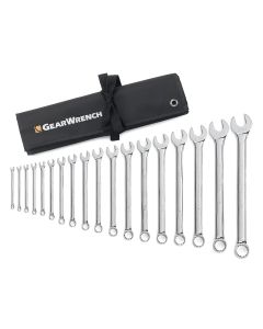 KDT81917 image(0) - GEARWRENCH 18 Piece 12 Point Long Pattern Combination SAE Wrench Set