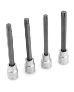 WLMW86020 image(0) - Wilmar Corp. / Performance Tool 4 Piece 3/8" Drive Long Star Bit Socket Set