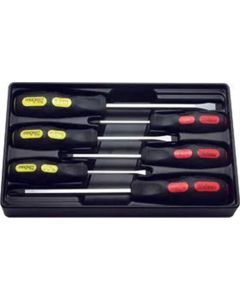 KKNPK168PS-6 image(0) - Ko-ken USA PK168PS/6 Screwdriver Set  PH1-2-3/SL5-6-8 ABS Tray   6 pieces
