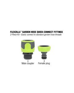 LEGHFZGAK11 image(0) - Legacy Manufacturing Flexzilla Garden Hose Quick-Connect Fittings, 2-Piece Coupler & Plug Kit