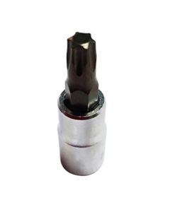 VIMPFS4T6 image(0) - VIM Tools T6 TORX, Gun Metal Gray Bit, Satin Chrome 1/4 Inch Square Drive Bit Holder