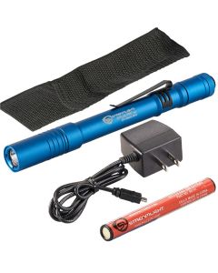STL66139 image(0) - Streamlight Stylus Pro USB 120V AC - Includes Nylon Holster - Blue with White LED