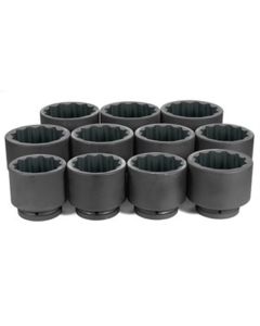 GRE9111M image(0) - Grey Pneumatic 1" Drive 11 Piece Metric Set 76mm to 115mm - 12 Point