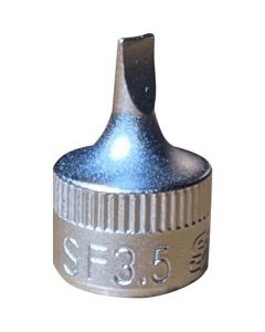 VIMSF3.5 image(0) - VIM Tools Stubby Flat Tip Driver 3.5 mm X .6M Blade, 1/4 Inch Square Drive