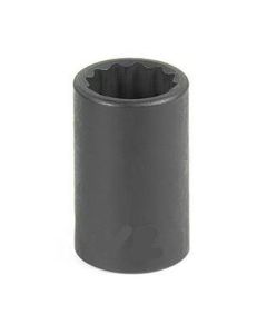 GRE1118M image(0) - Grey Pneumatic 3/8" Drive x 18mm 12 Point Standard Socket