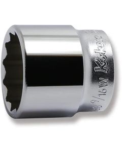 KKN3405W-9-16 image(0) - Ko-ken USA 3405W-9/16 3/8 Square Drive Socket Whitworth 9/16 12 Point Length 35 mm