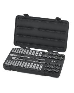 KDT80551 image(0) - GEARWRENCH 57 Piece 3/8 Inch Drive 12 Point Standard & Deep SAE/Metric Mechanics Tool Set