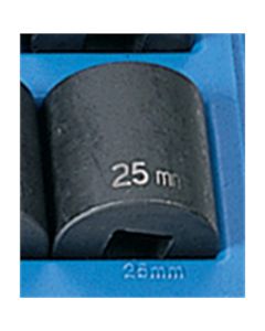 GRE2025M image(0) - Grey Pneumatic 1/2" Drive x 25mm Standard Socket