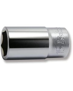 KKN3300X-15 image(0) - Ko-ken USA 3300X-15 3/8 Square Drive Socket 15 mm 6 Point Length 40 mm