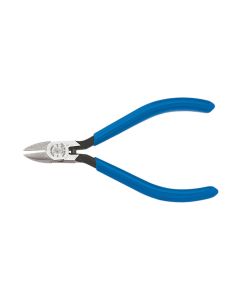 KLED257-4 image(0) - Klein Tools Diagonal Cutting Pliers, Electronics, Tapered Nose, Narrow Jaw, 4-Inch