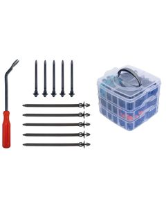 GED3300220 image(0) - Gedore Fastening clip set 676 pieces with disassembly lever