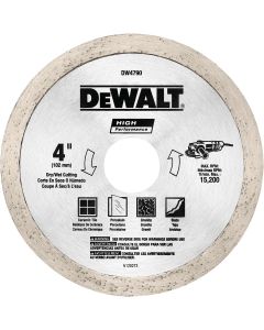 DWTDW4790 image(0) - DEWALT 4" x .060 Tile Blade Wet/Dry