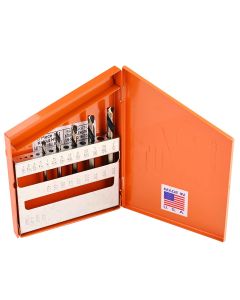 KNK5KK7-LH image(1) - KnKut 5 Piece Left Hand Short Stubby Length Drill Bit Set