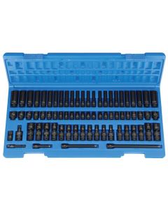 GRE9772 image(0) - Grey Pneumatic 1/4" Surface Drive 72 Piece Complete Set