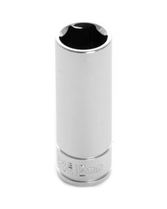 WLMW36412 image(0) - Wilmar Corp. / Performance Tool 1/4" Drive 12mm 6pt Deep Socket