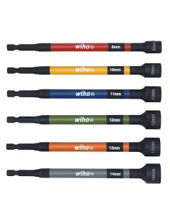 WIH70487 image(1) - Wiha Tools 6 Pc Metric Color Coded Magnetic Nut Setter Set
