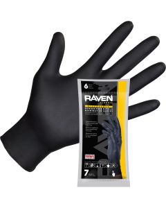 SAS66512 image(0) - SAS Safety Raven Powder-Free Exam Grade Nitrile Disposable Gloves - 7 Mil - 6PK - X-Large