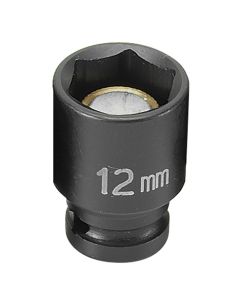 GRE912MG image(1) - Grey Pneumatic 1/4" Drive x 12mm Magnetic Standard Socket