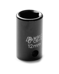 WLMM912 image(0) - Wilmar Corp. / Performance Tool 3/8" Drive 12mm 6pt Impact Socket