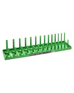HNE1203 image(0) - Hansen Global 1/2 Inch Standard 2 Row Regular/Deep Socket Holder Tray - Green