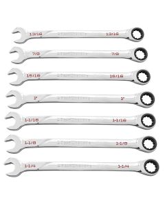 KDT86452 image(0) - GEARWRENCH 7 Piece 120XP Universal Spline XL Ratcheting Combination SAE Wrench Set
