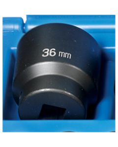 GRE2136M image(0) - Grey Pneumatic 1/2" Drive x 36mm Standard - 12 Point Socket
