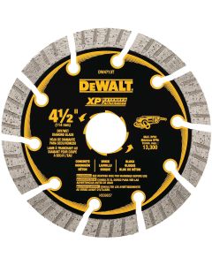 DWTDW4713T image(0) - DEWALT XP 4-1/2" All-Purpose Segmented Diamond Blades