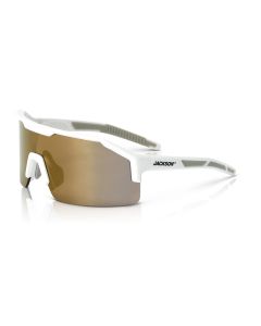 JCK60010 image(0) - Jackson Safety Safety Glasses - MAXVIEW+ Series - Gold Mirror Lens - White Frame - Hardcoat Anti-Scratch