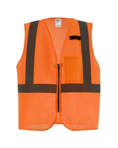 MLW48-73-2258 image(0) - Milwaukee Tool Class 2 High Visibility Orange Mesh One Pocket Safety Vest - 4X/5X (ANSI/CSA)