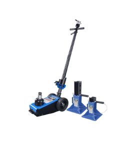 K Tool International 22 Ton Hydraulic Jack with 22 Ton HD Jack Stands