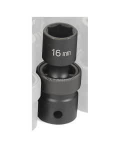 GRE2016UM image(1) - Grey Pneumatic 1/2" Drive x 16mm Standard Universal Socket