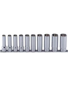 KKNRS4310M-10 image(0) - Ko-ken USA RS4310M/10  10 piece 1/2 Sq. Dr. Surface Drive, Deep, Metric, 6 Point Socket Set