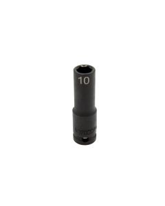 VIM Tools 10 mm X 3/8 Inch Drive CR-MO Impact Socket - Deep