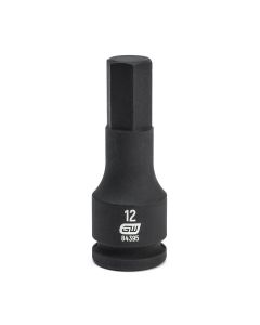 KDT84395 image(0) - GEARWRENCH 3/8 Inch Drive Hex Bit Impact Metric Socket 12mm