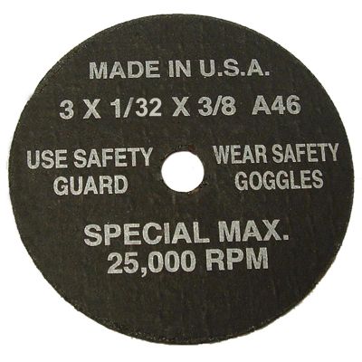 SGT94900 image(0) - SG Tool Aid Cut-Off Wheels 3" x 1/32" x 3/8" Hole-5 Per Display Card