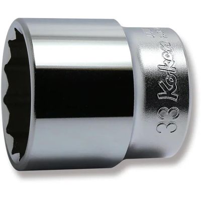 KKN4405M-33 image(0) - Ko-ken USA 4405M-33 1/2 Square Drive Socket 33 mm 12 Point Length 47 mm