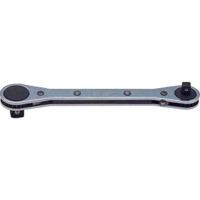 KKN137 image(0) - Ko-ken USA 137 1/4 Inch and 3/8 Inch Square Drive Dual Ratchet Handle - Length 141 mm