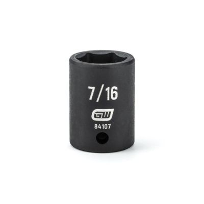 KDT84107 image(0) - GEARWRENCH 1/4 Inch Drive 6 Point Standard Impact SAE Socket 7/16 Inch